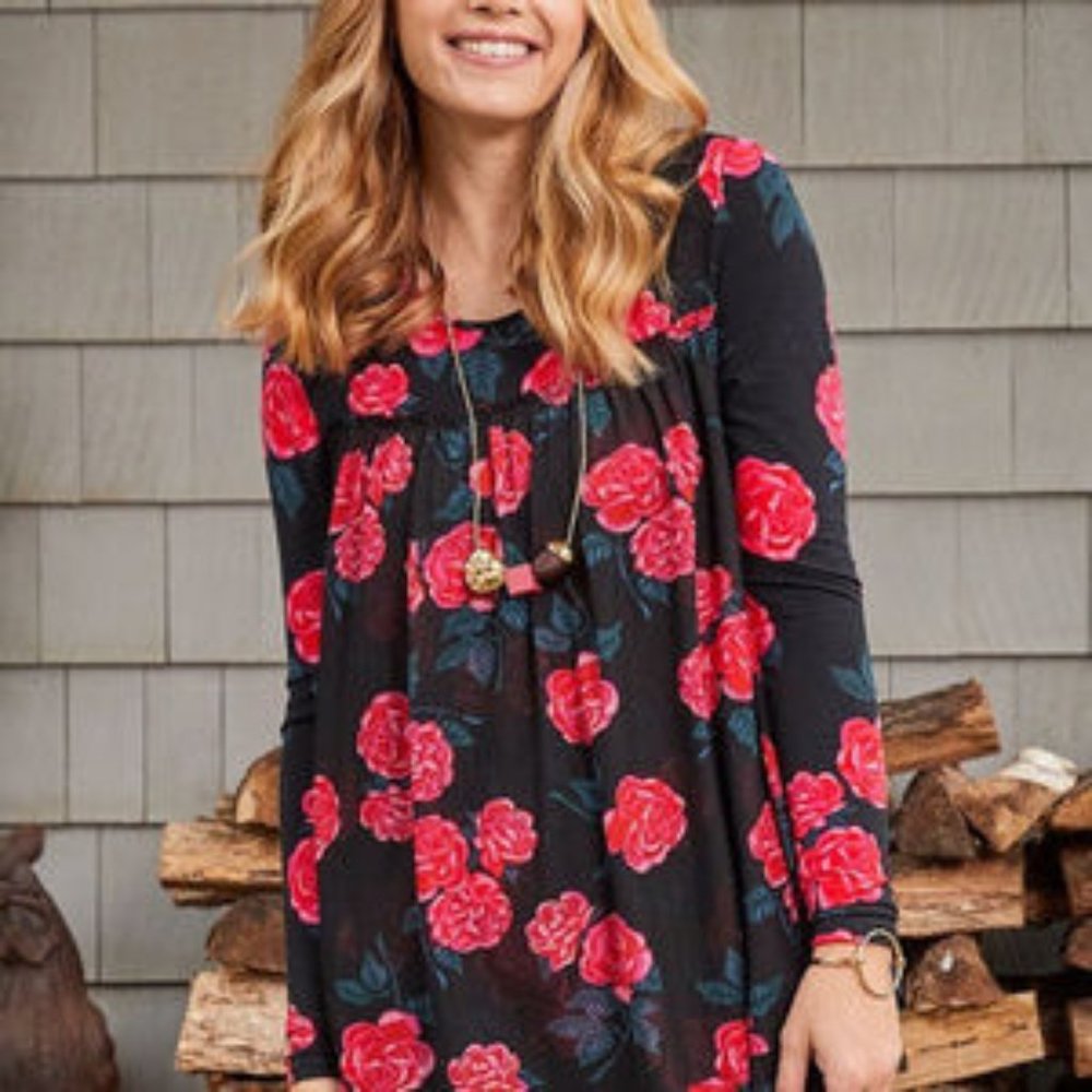 Matilda Jane Winter Blooms Floral Knit Top Small